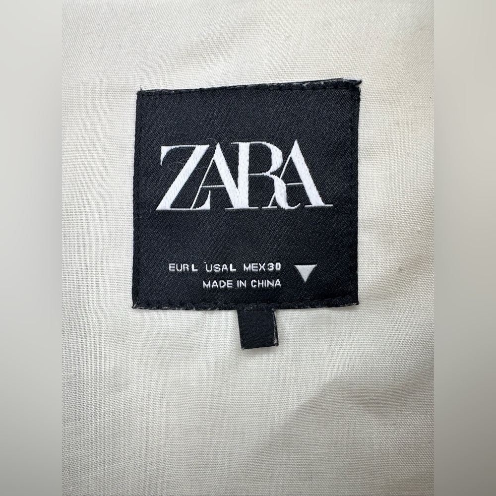 ZARA Plaid Oversized Pink Tan and Blue Shacket Size Large - Picture 5 of 10